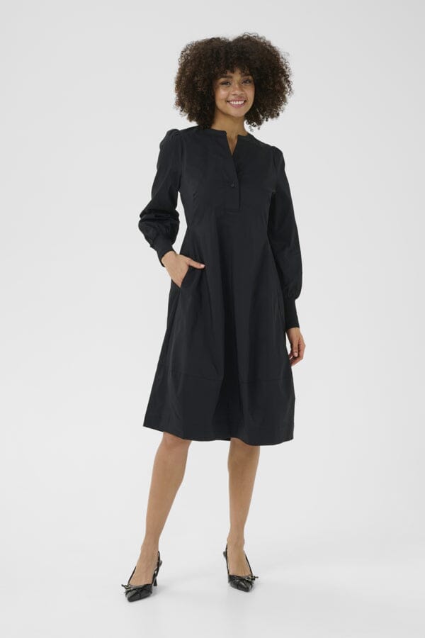 Antoinett Rib Dress in Black Dress Culture