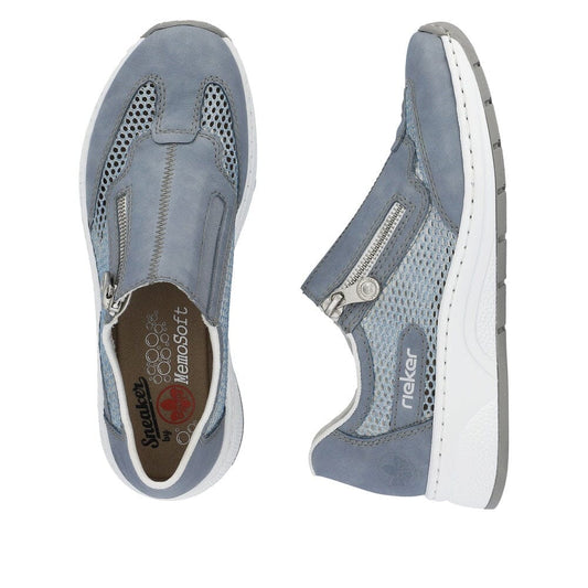 Breathable Sneakers with Zipper in Grey Sneaker Rieker 