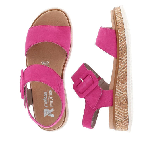Casual Sandals with Square Buckle in Pink - Renaissance Boutiques Ireland