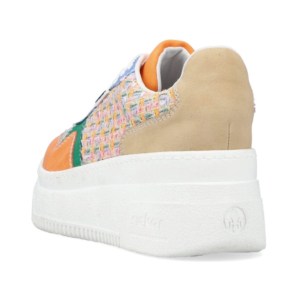 Chunky Sole Lace-Up Sneakers in Multicolour Sneaker Rieker 