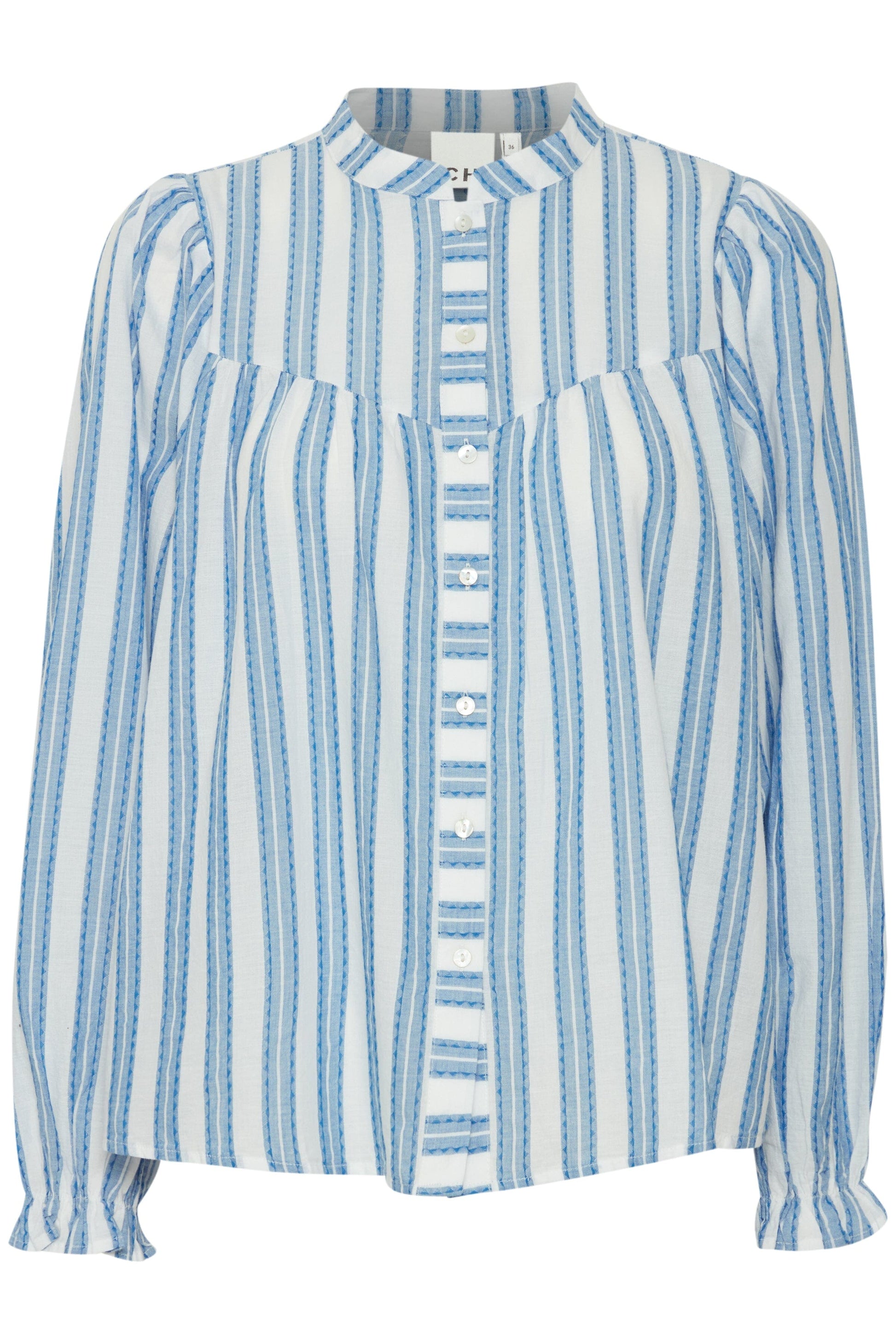 Ezomo Shirt in Palace Blue Stripe Shirt Ichi 