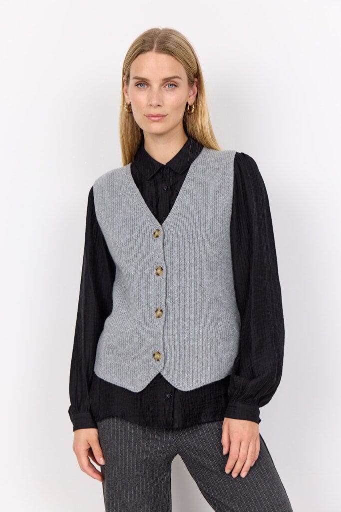 Ilia Waistcoat in Grey Melange Renaissance Boutiques Ireland