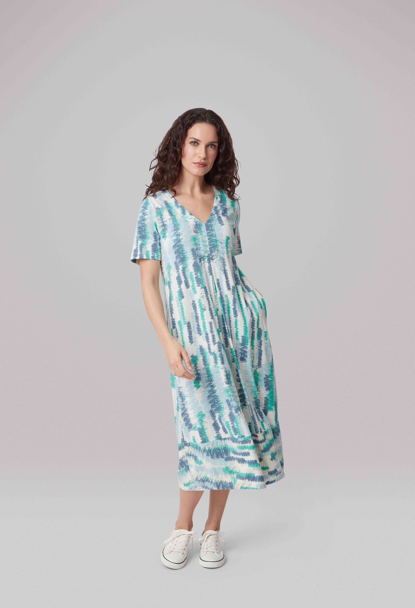 Jenna Dress Soft Zig-Zag in Multicolour Dress Adini