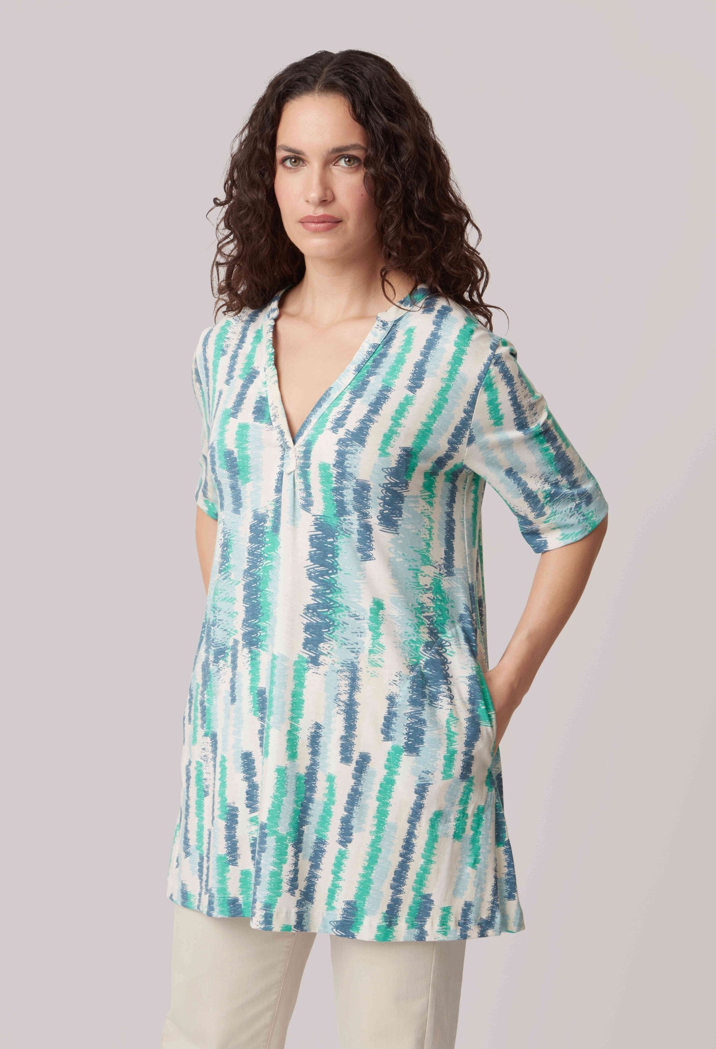 Rylee Tunic Soft Zig-Zag in Multicolour Tunic Adini