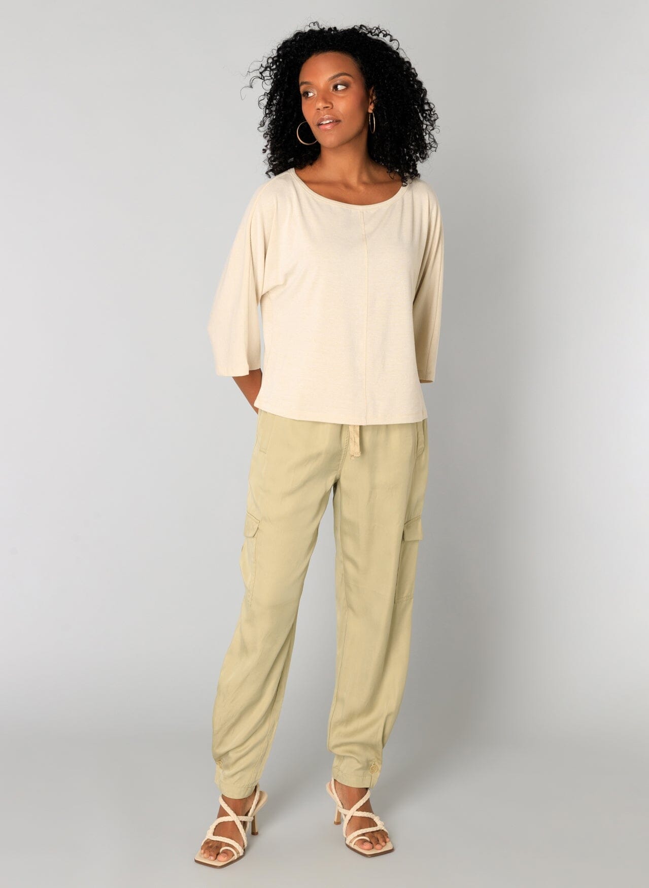 Saloni Top in Bleached Sand Top Yest