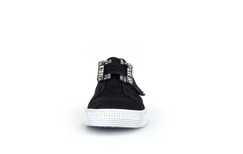 Suede Sneakers with Buckle Detail in Black Sneaker Gabor 