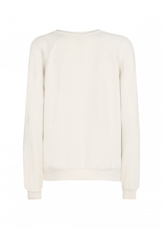 Banu Crew Neck Sweatshirt in Cream Sweatshirt Soyaconcept