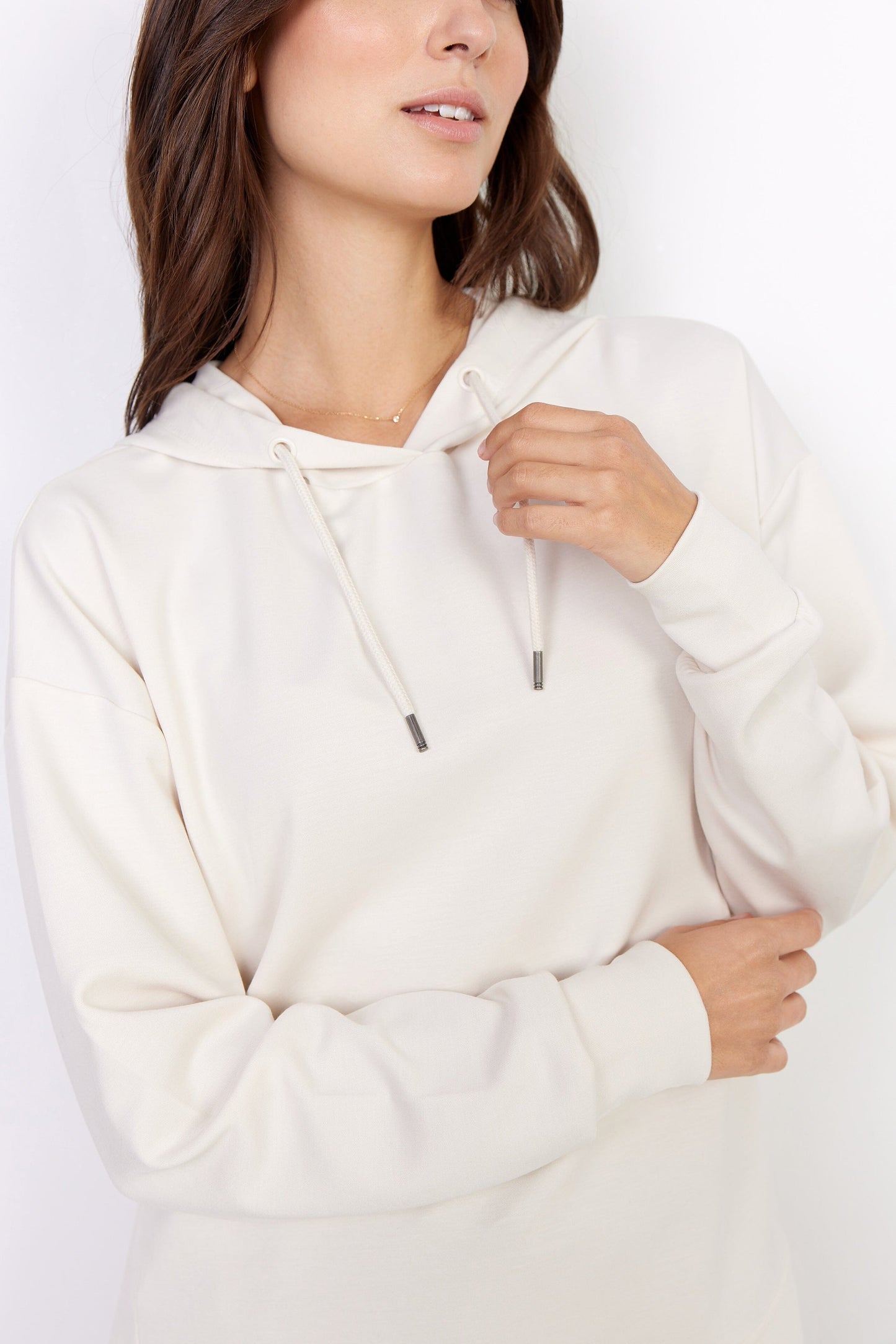 Banu Hoodie Sweatshirt in Cream Sweatshirt Soyaconcept