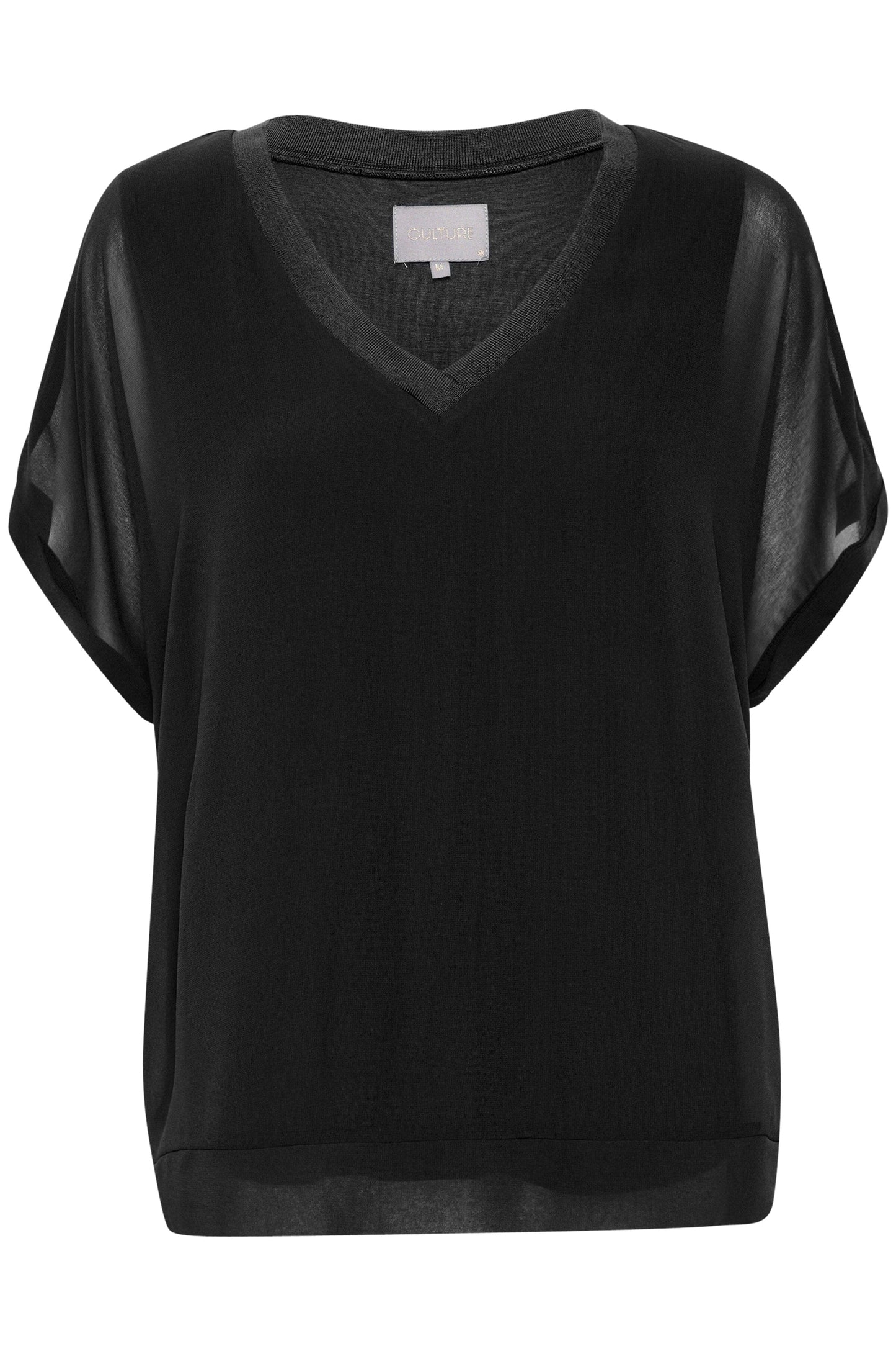 Cheila Chiffon Blouse in Black Blouse Culture
