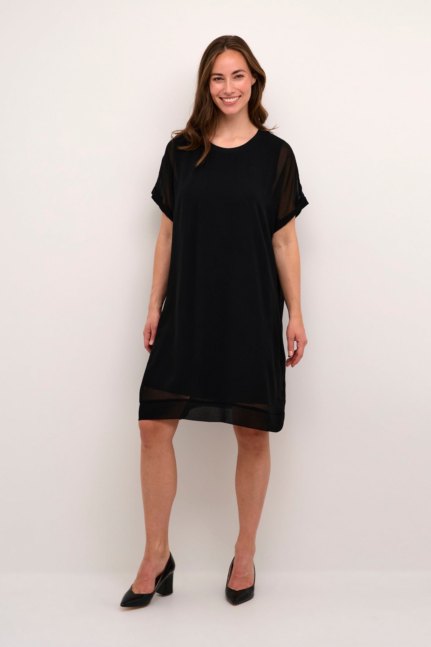 Cheila Chiffon Dress in Black Dress Culture