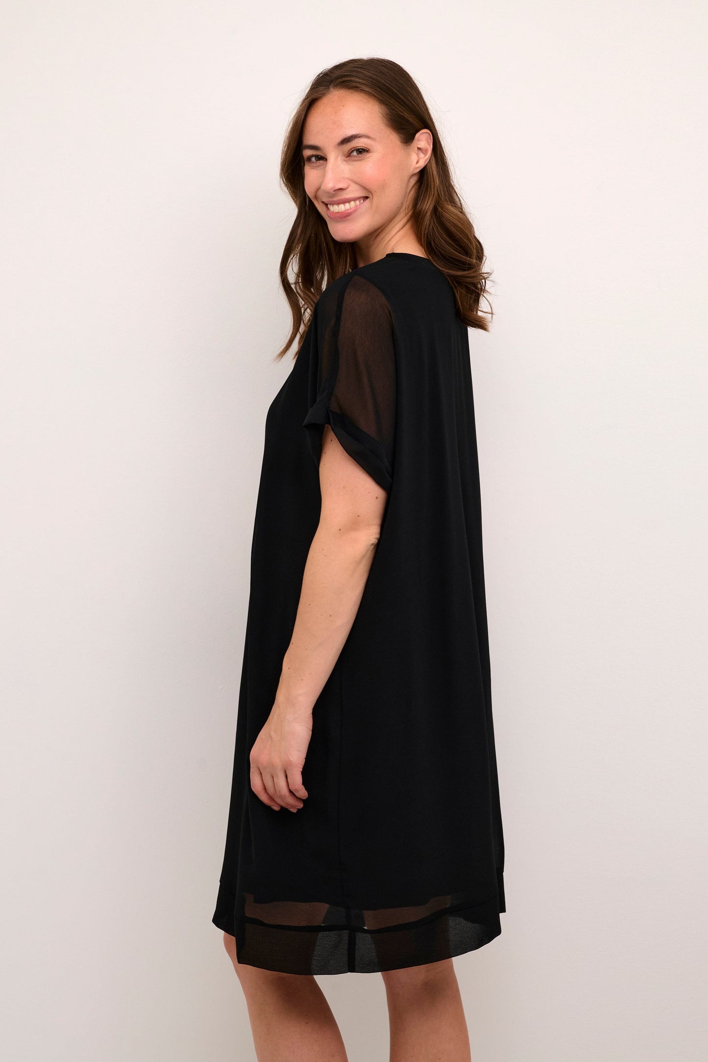Cheila Chiffon Dress in Black Dress Culture