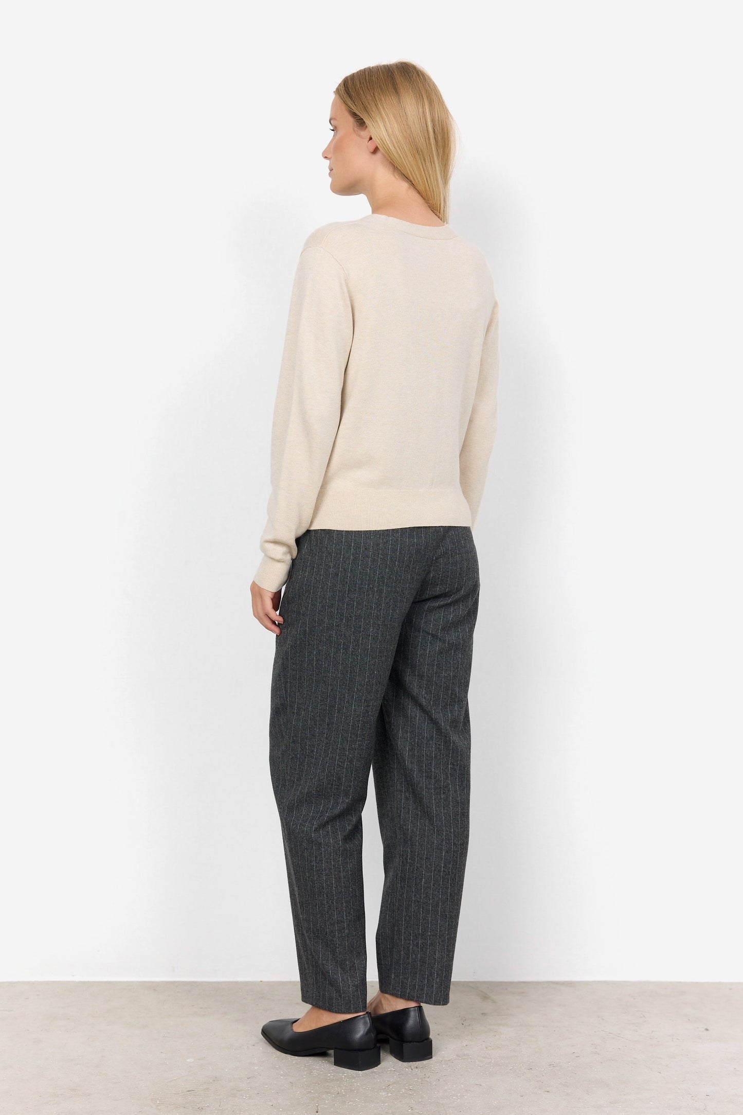 Dollie Cream Melange Cardigan Cardigan Soyaconcept