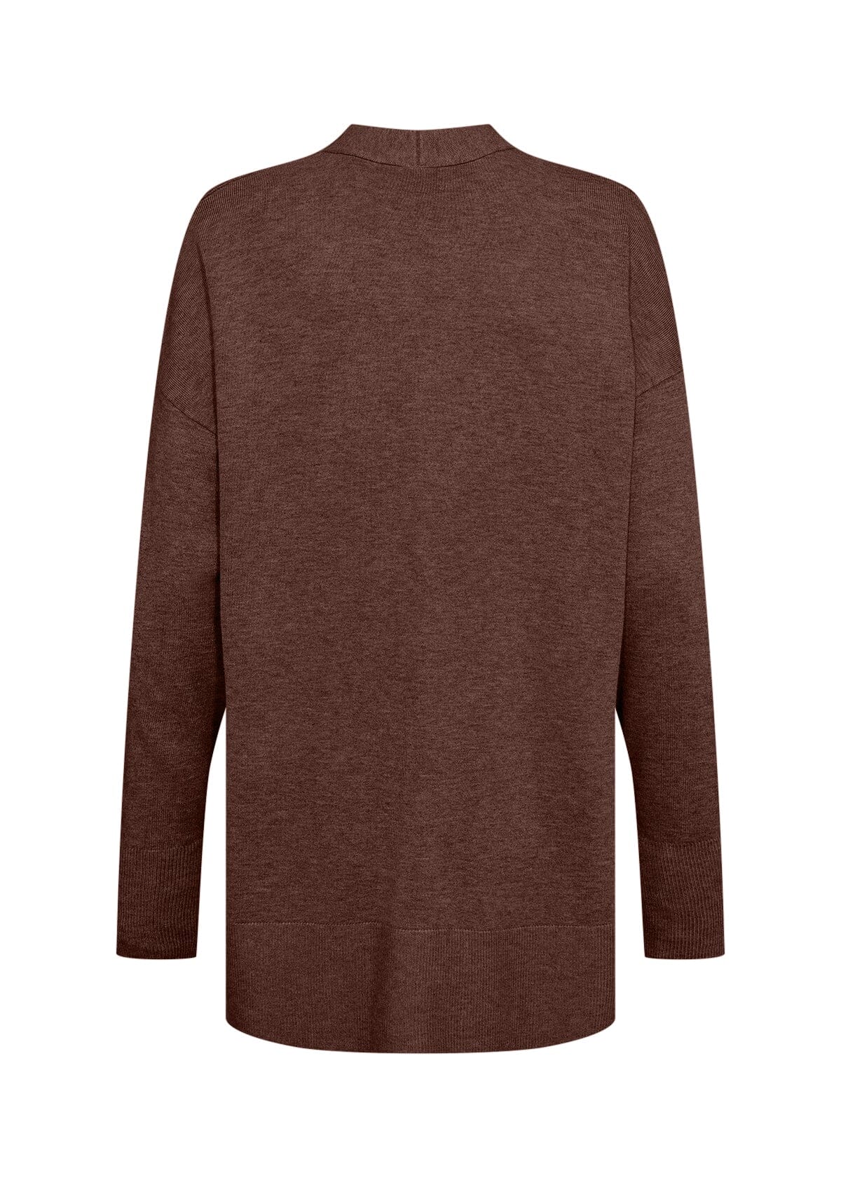 Dollie Long Sleeve Cardigan in Coffee Melange Cardigan Soyaconcept