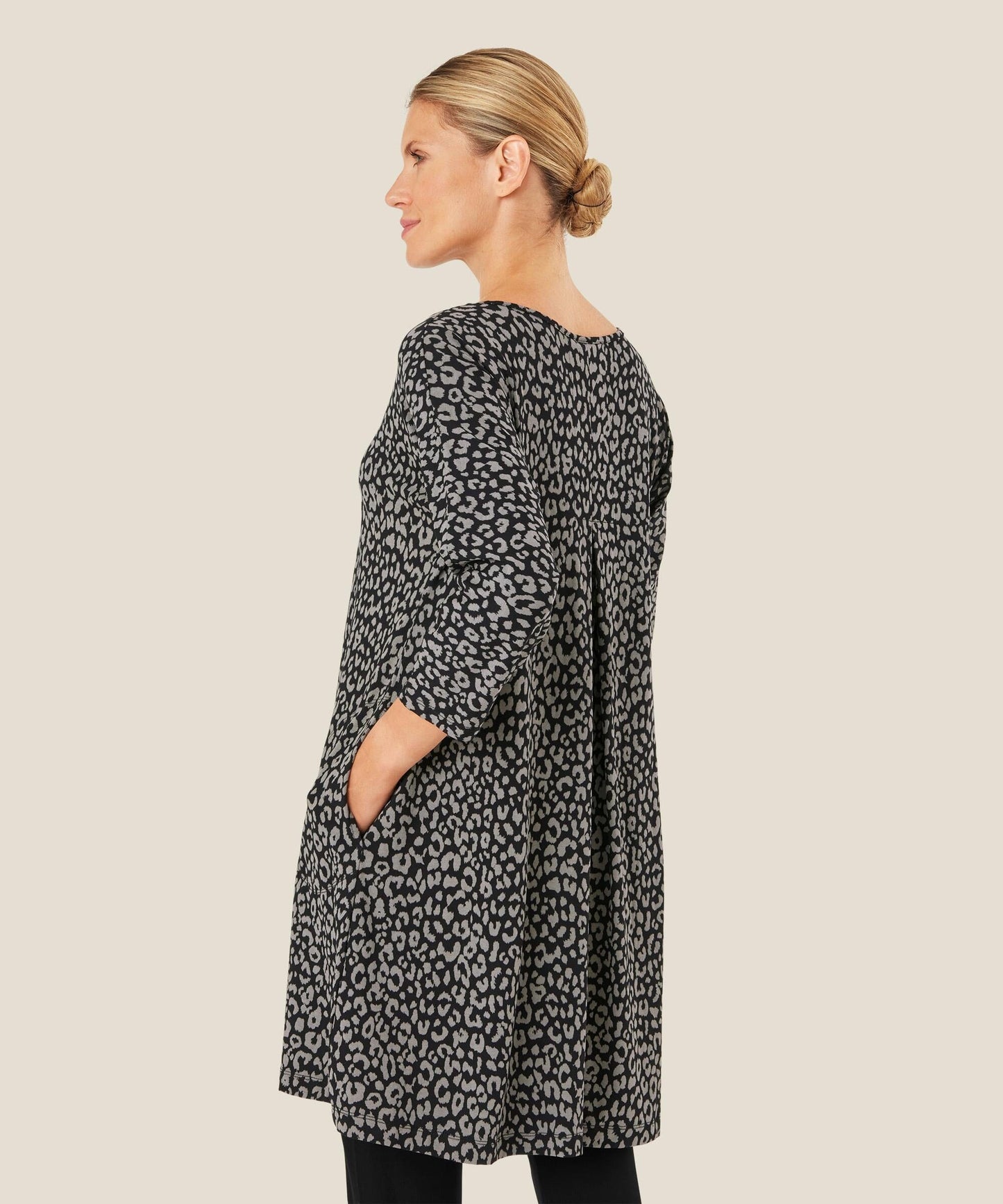 Gertine 3/4 Sleeve Tunic in Steel Grey Tunic Masai