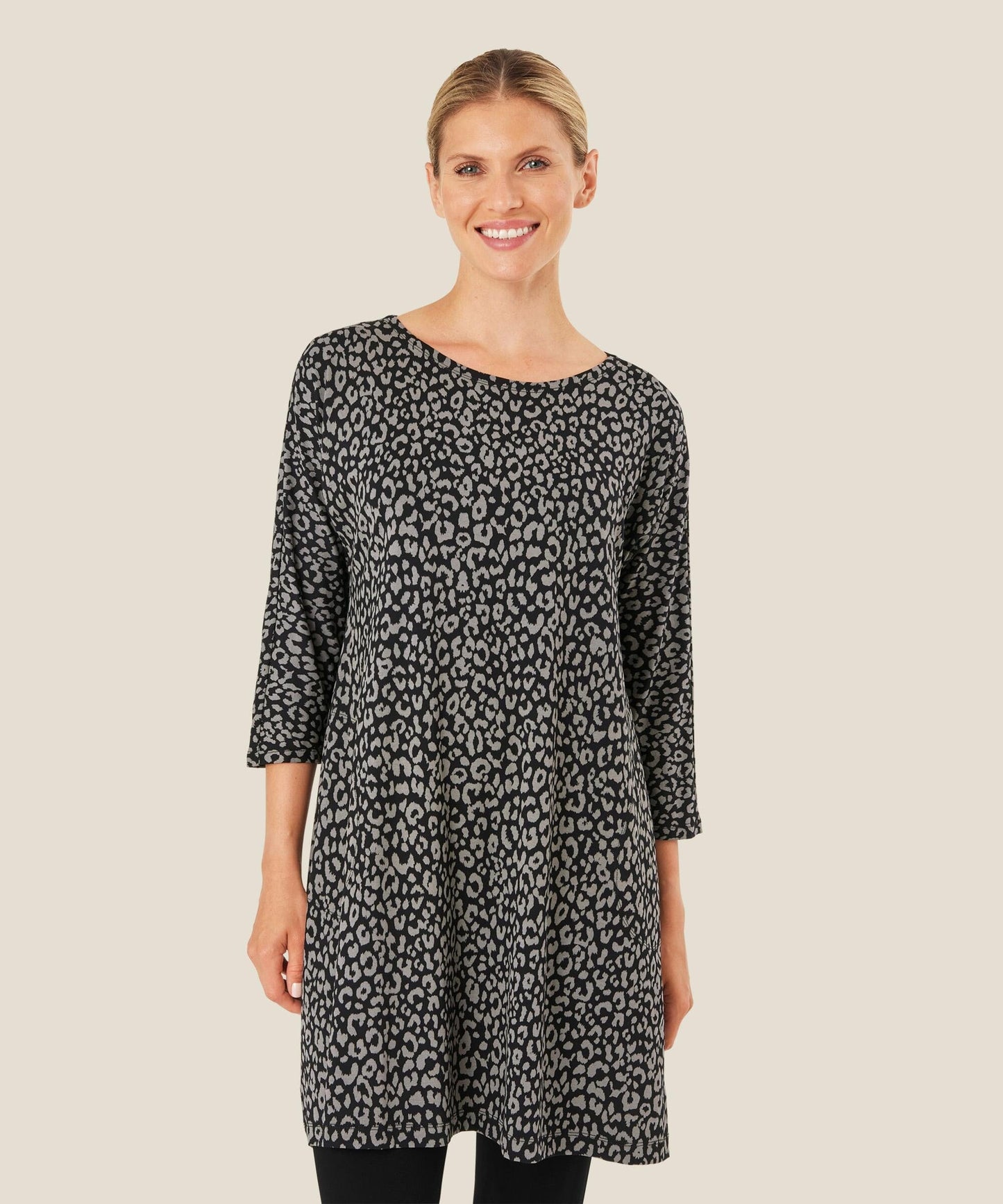 Gertine 3/4 Sleeve Tunic in Steel Grey Tunic Masai