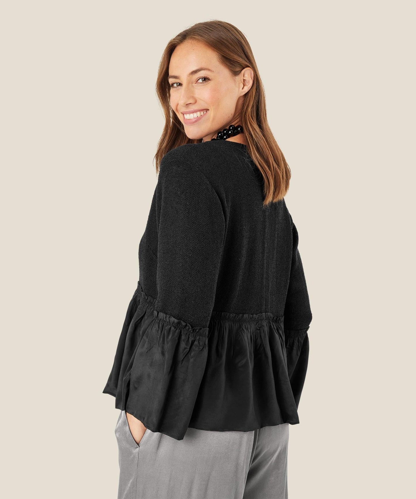 Josie Long Sleeve Jacket in Black Jacket Masai
