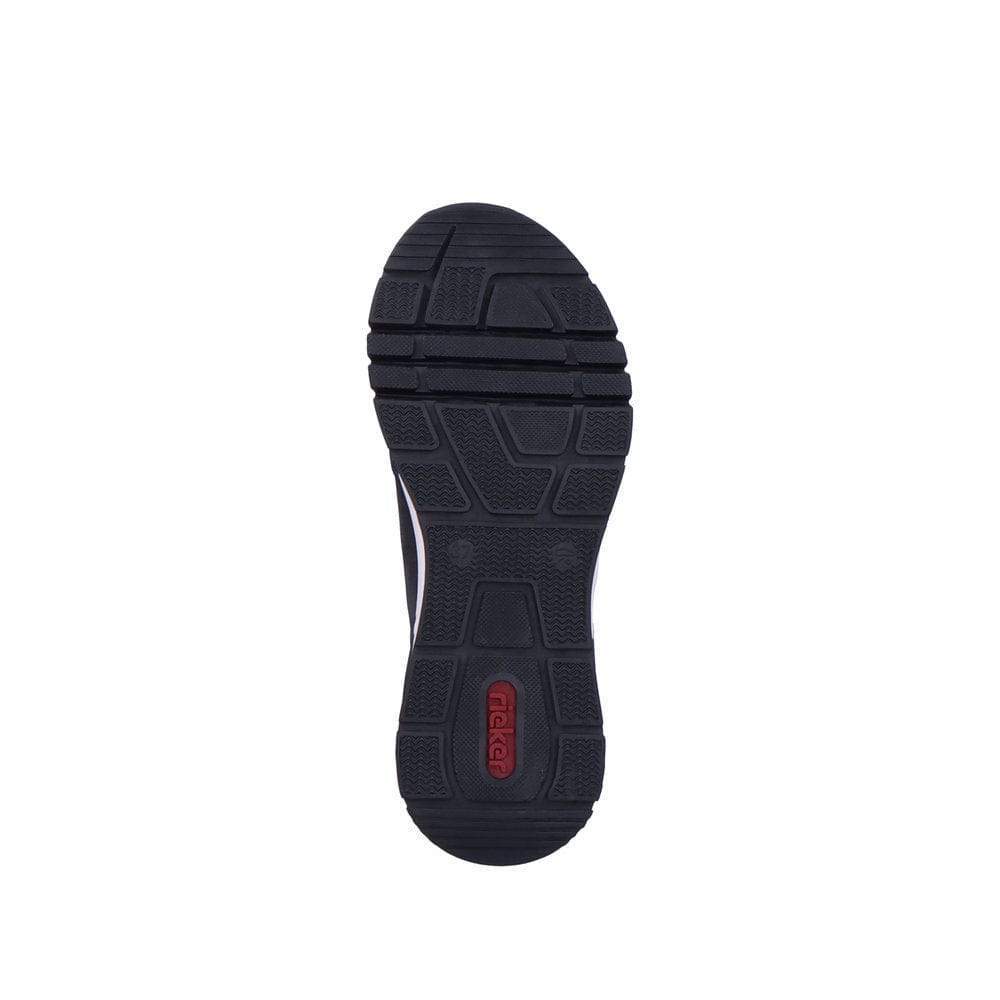 Lace-up Sneaker with Zipper in Navy Combi Footwear Rieker