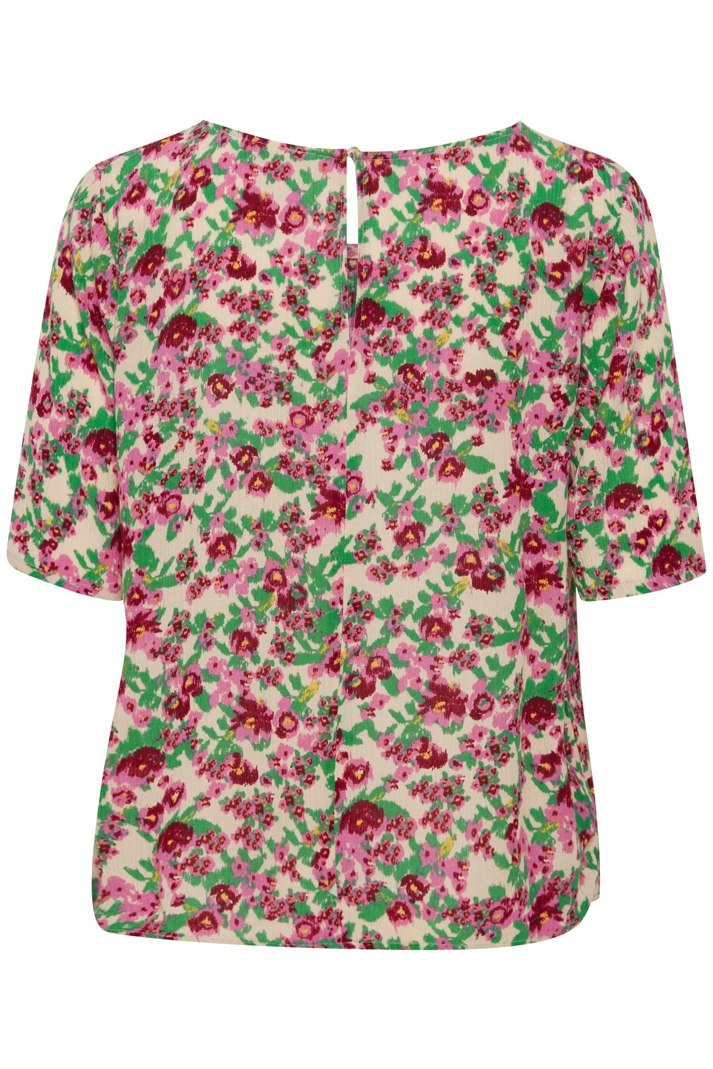 Marrakech AOP Blouse in Structured Flower Mix1 Pink Blouse Ichi