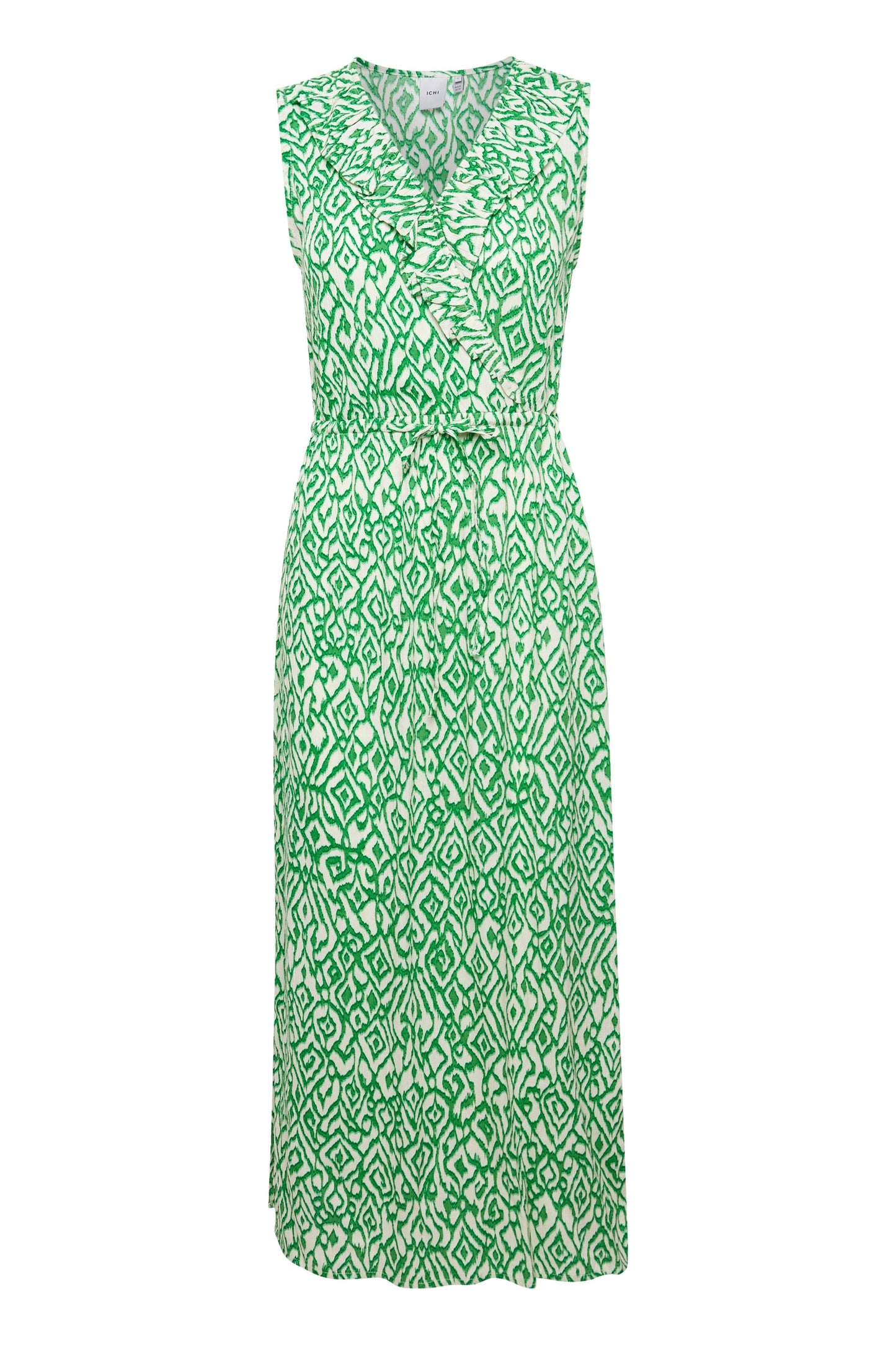 Marrakech AOP Dress in Greenbriar Ikat Print Dress Ichi