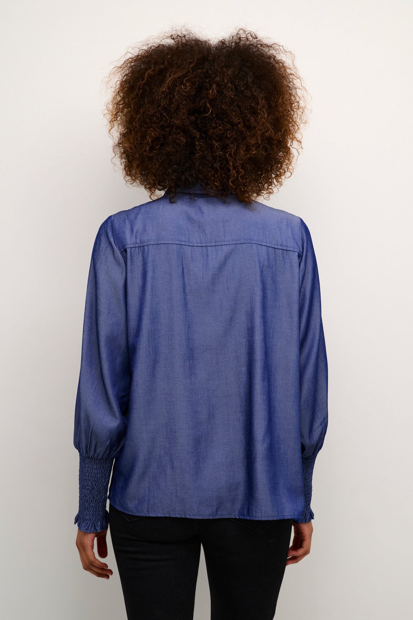 Olly Blouse in Blue Wash Blouse Culture