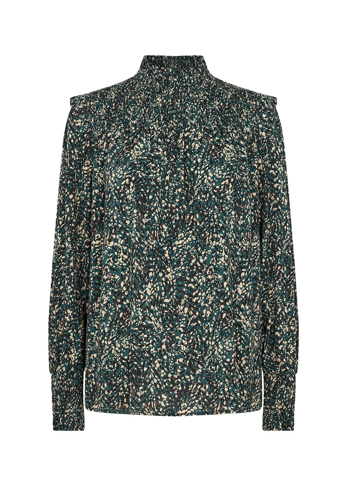 Tasmin Blouse in Shady Green Combi Blouse Soyaconcept