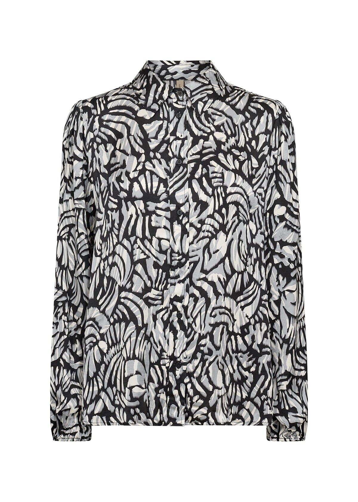 Vian Shirt in Stone Grey Combi Shirt Soyaconcept