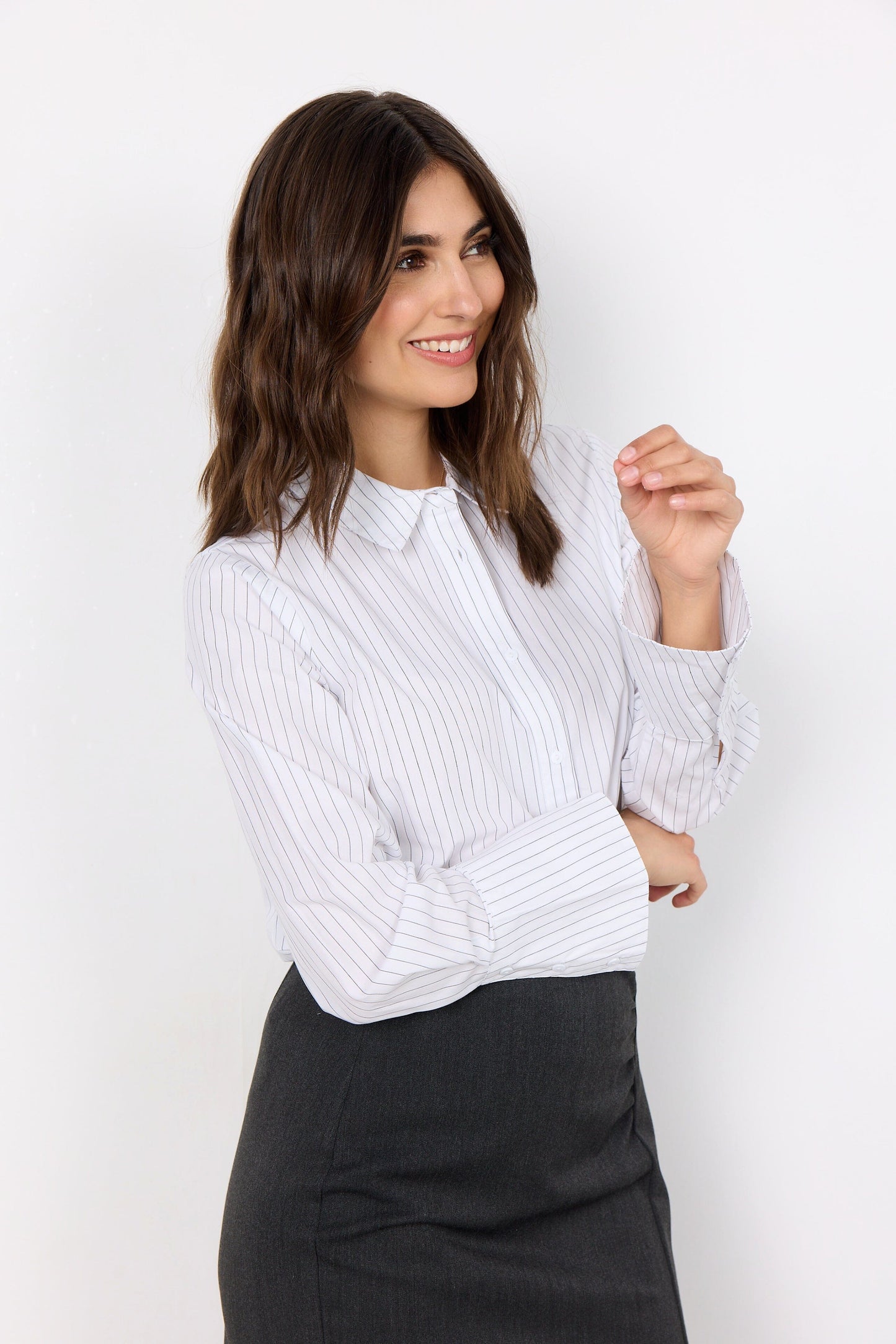 Vibika Shirt in White Combi Shirt Soyaconcept