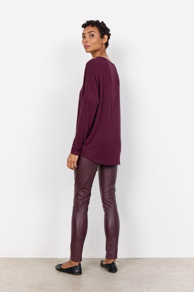 Biara Blouse in Wine Melange Blouse Soyaconcept 