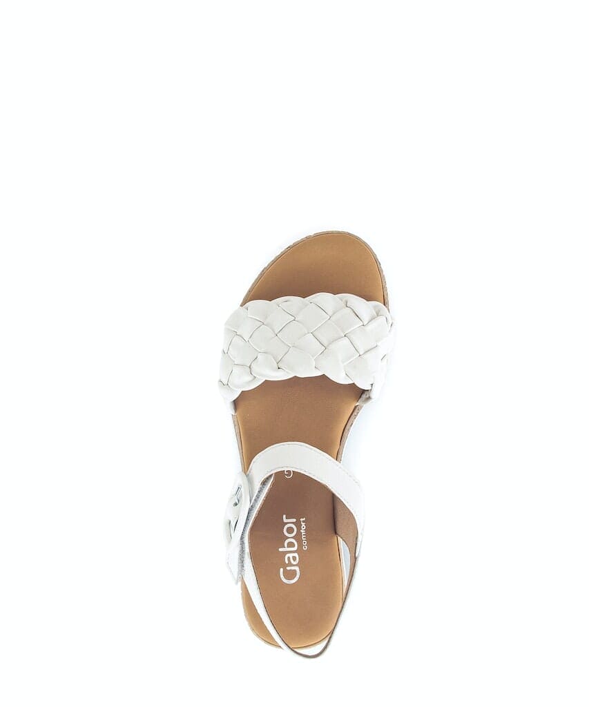 Braided Strap Sandal in White Sandal Gabor 