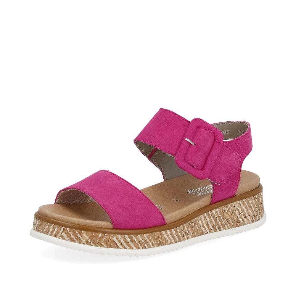 Casual Sandals with Square Buckle in Pink - Renaissance Boutiques Ireland