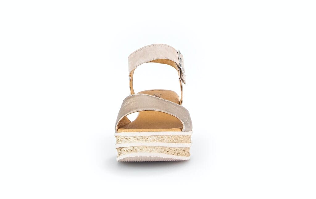 Chunky Cork Sole Sandal with Ankle Strap in Pink Sandal Gabor 