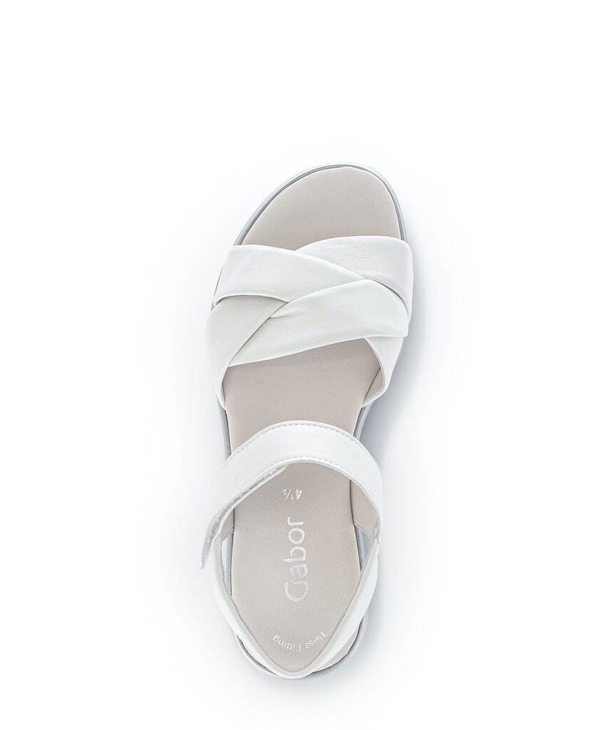 Chunky Sole Sandal with Knot Strap in White Sandal Gabor 