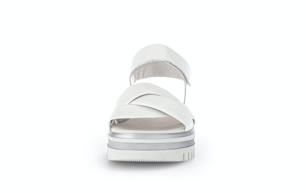 Chunky Sole Sandal with Knot Strap in White Sandal Gabor 