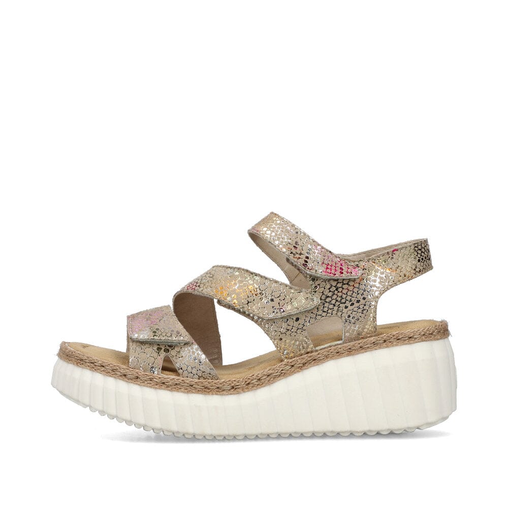 Chunky Sole Sandal with Velcro Strap Details in Multicolour - Renaissance Boutiques Ireland