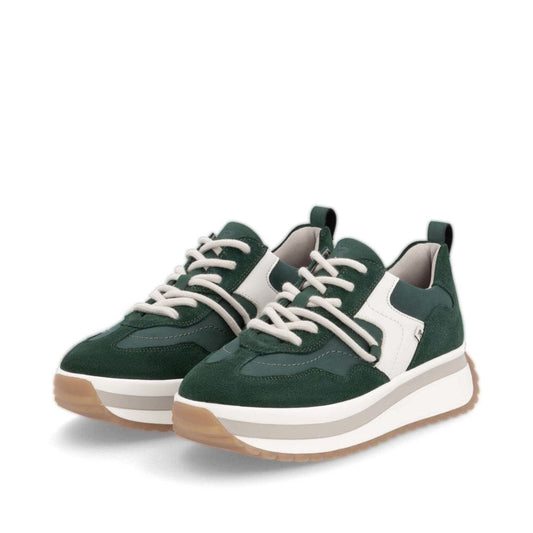 Chunky Sole Shoes with Laces in Green Footwear Rieker 