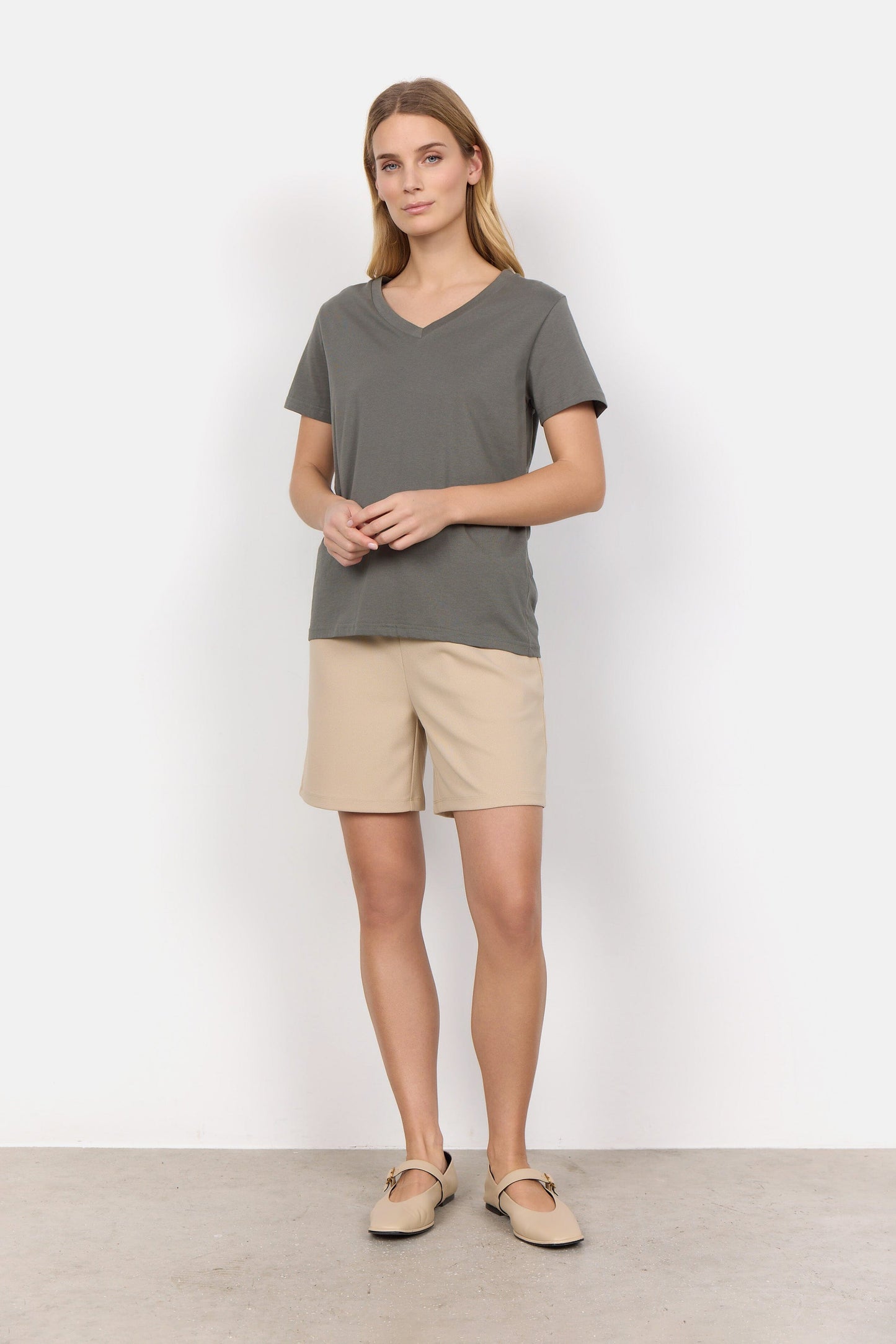 Derby T-Shirt in Misty T-Shirt Soyaconcept 