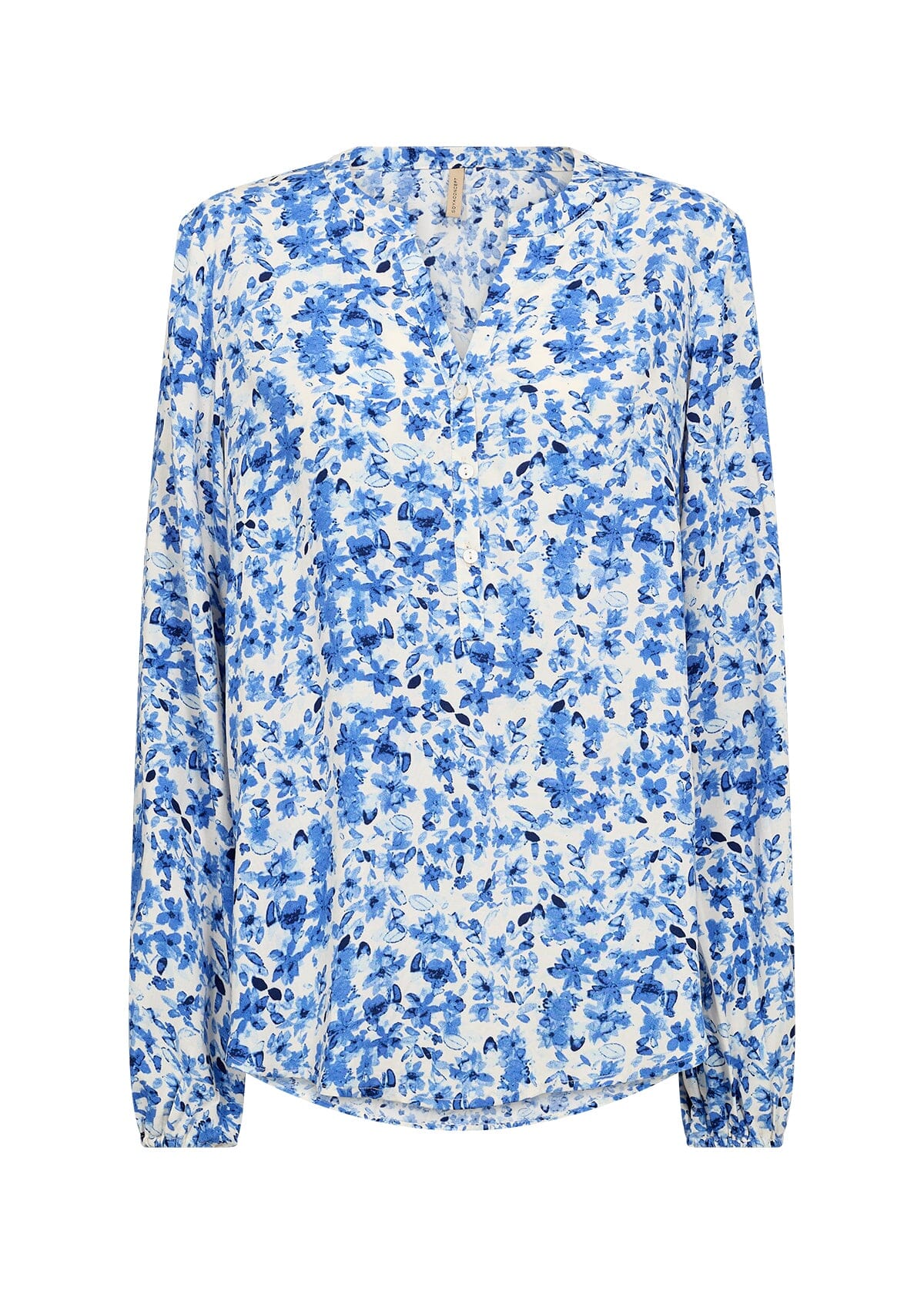 Doha Blouse in Crystal Blue Combi Blouse Soyaconcept 