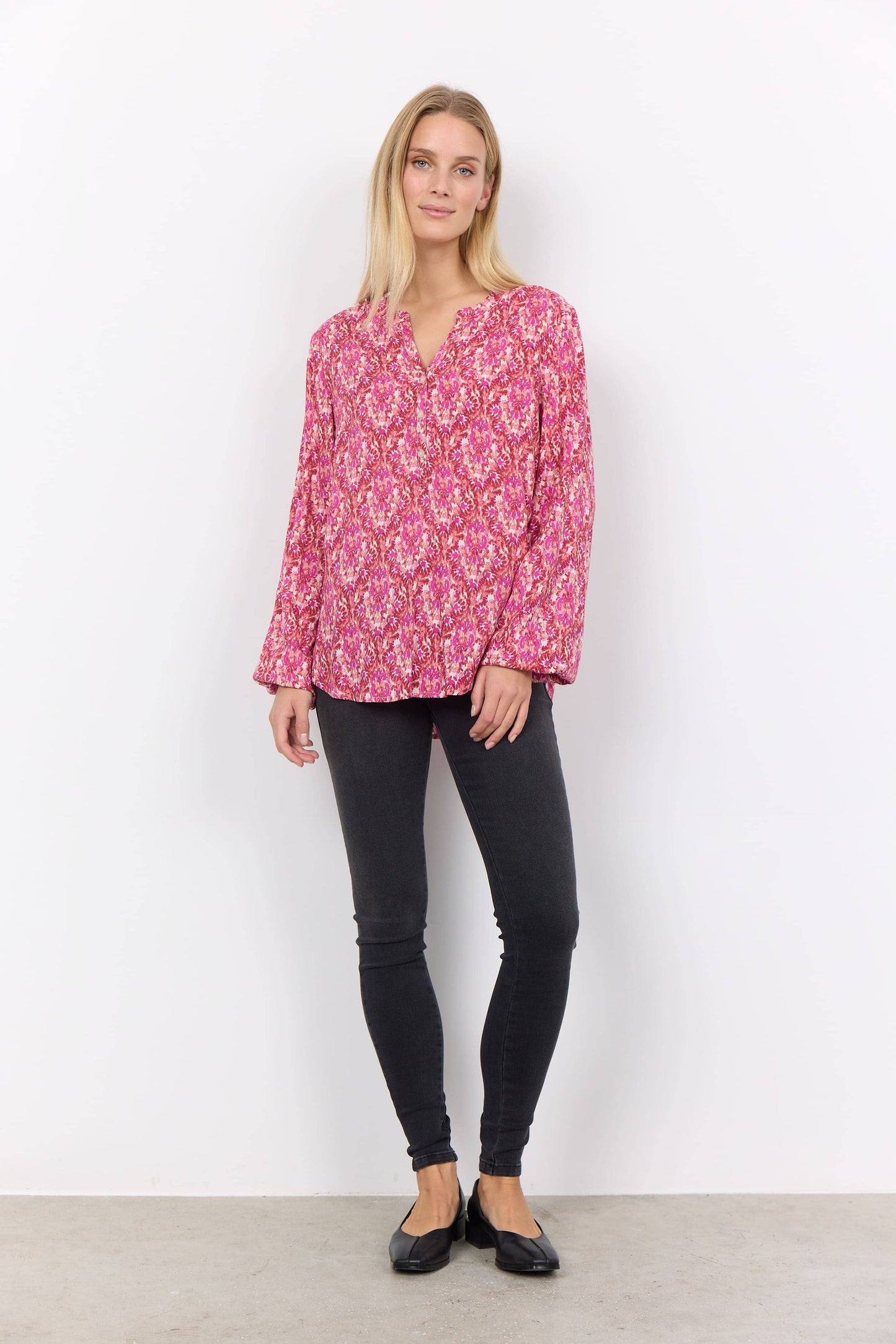 Dorte Blouse in Pink Combi Blouse Soyaconcept 