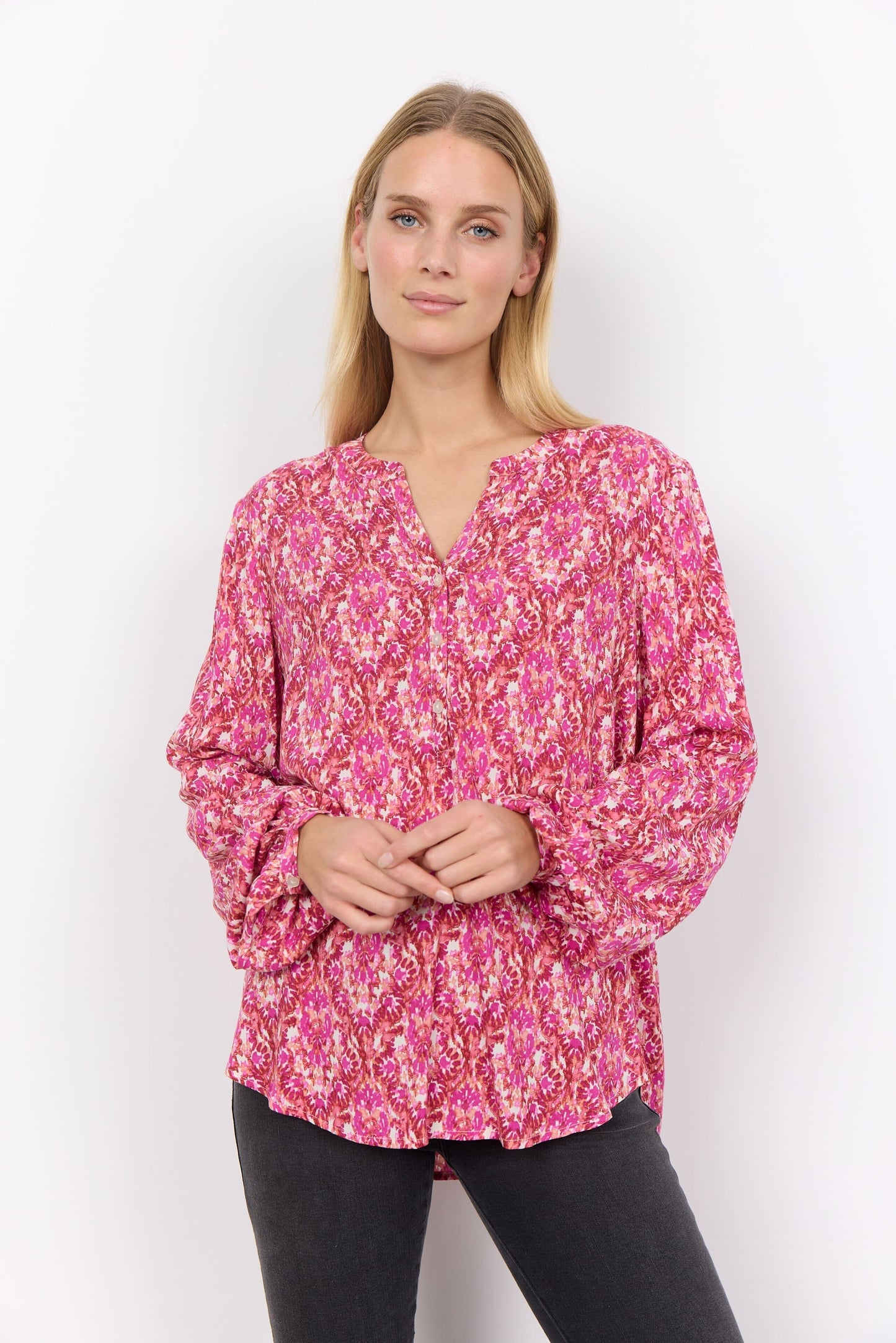 Dorte Blouse in Pink Combi Blouse Soyaconcept 