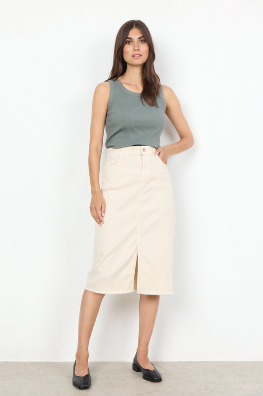 Erna 22 Skirt in Cream Skirt Soyaconcept 