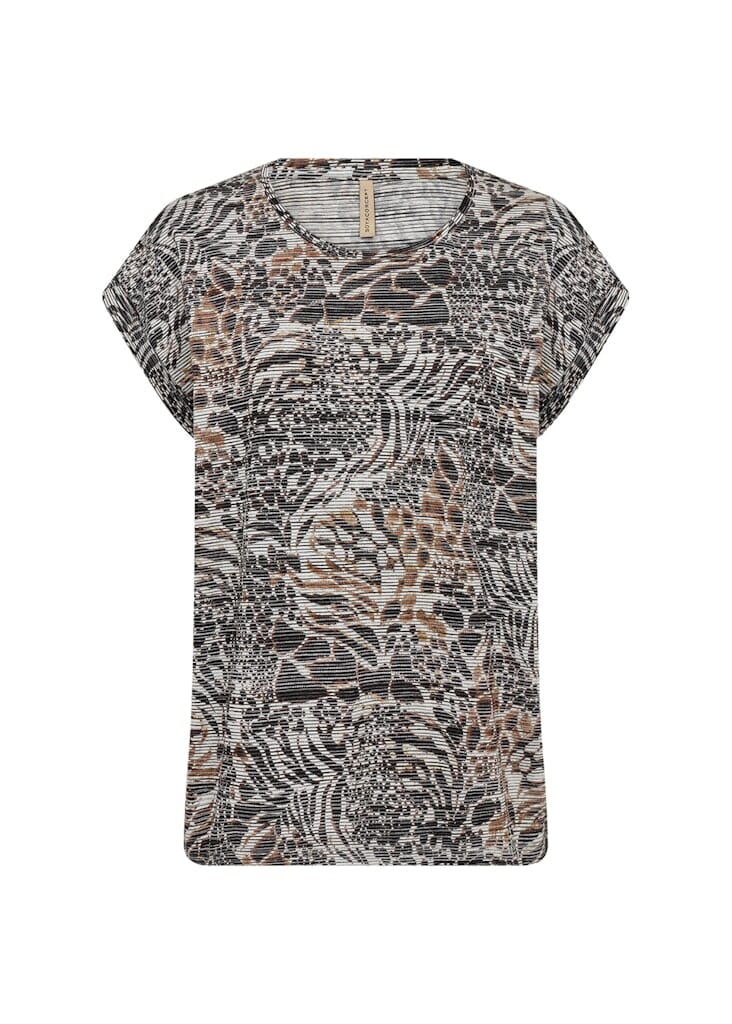 Galina T-Shirt in Hot Fudge Combi T-Shirt Soyaconcept 