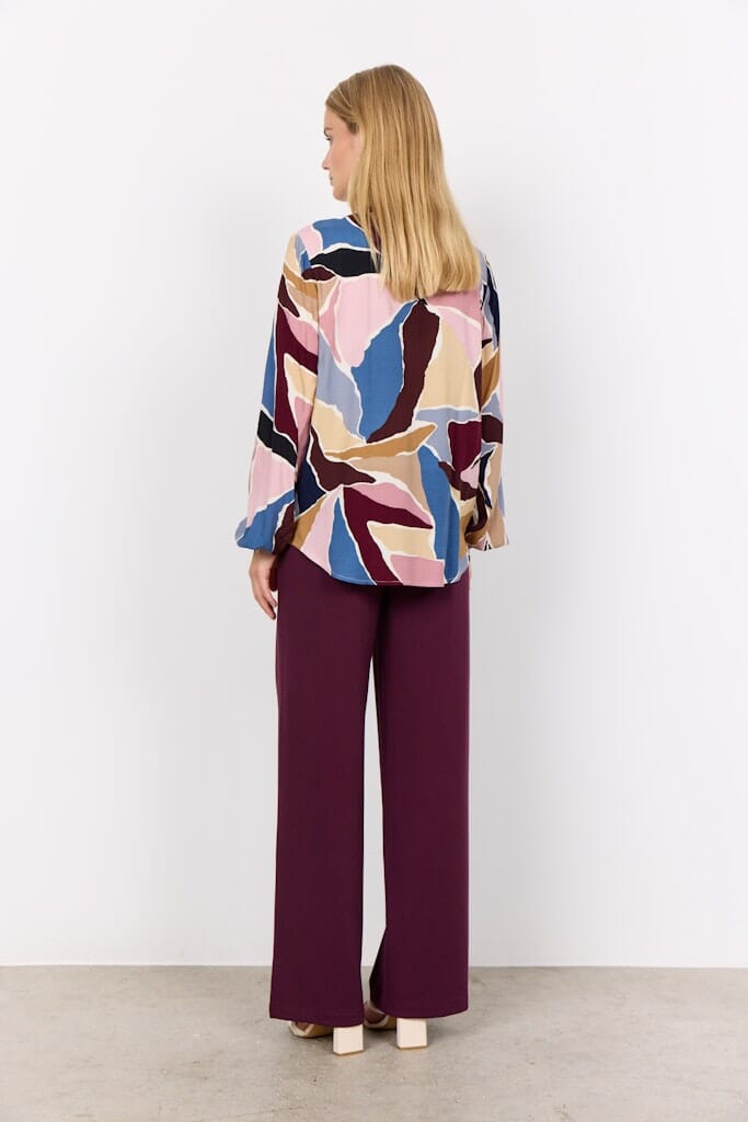 Ilana Blouse in Wine Combi Blouse Soyaconcept 