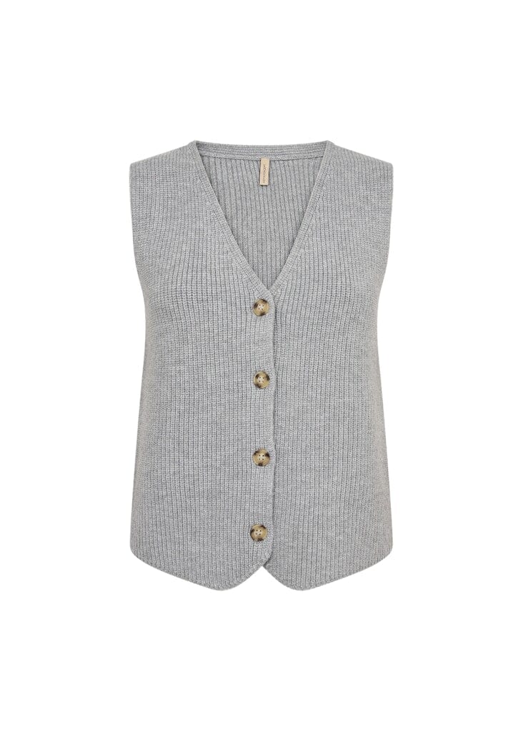 Ilia Waistcoat in Grey Melange Coat Soyaconcept 