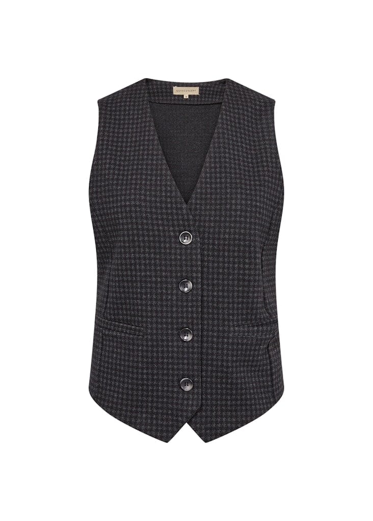 Isobel Waistcoat in Black Combi Coat Soyaconcept 