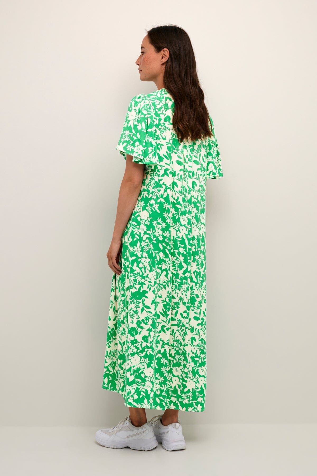 Jenny Long Dress in Green Whitecap Flower Long Dress Culture 