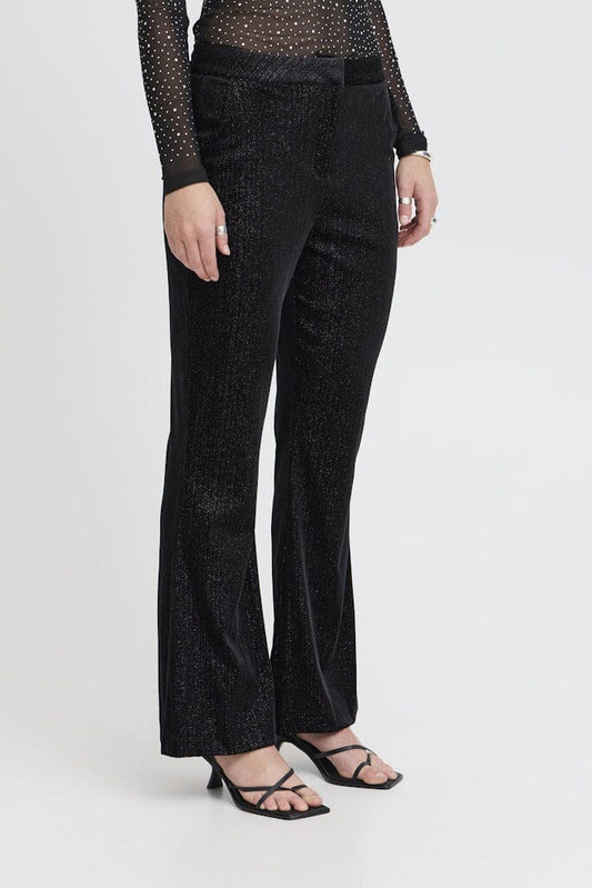 Kate Glamour Trousers in Black Trousers Ichi 