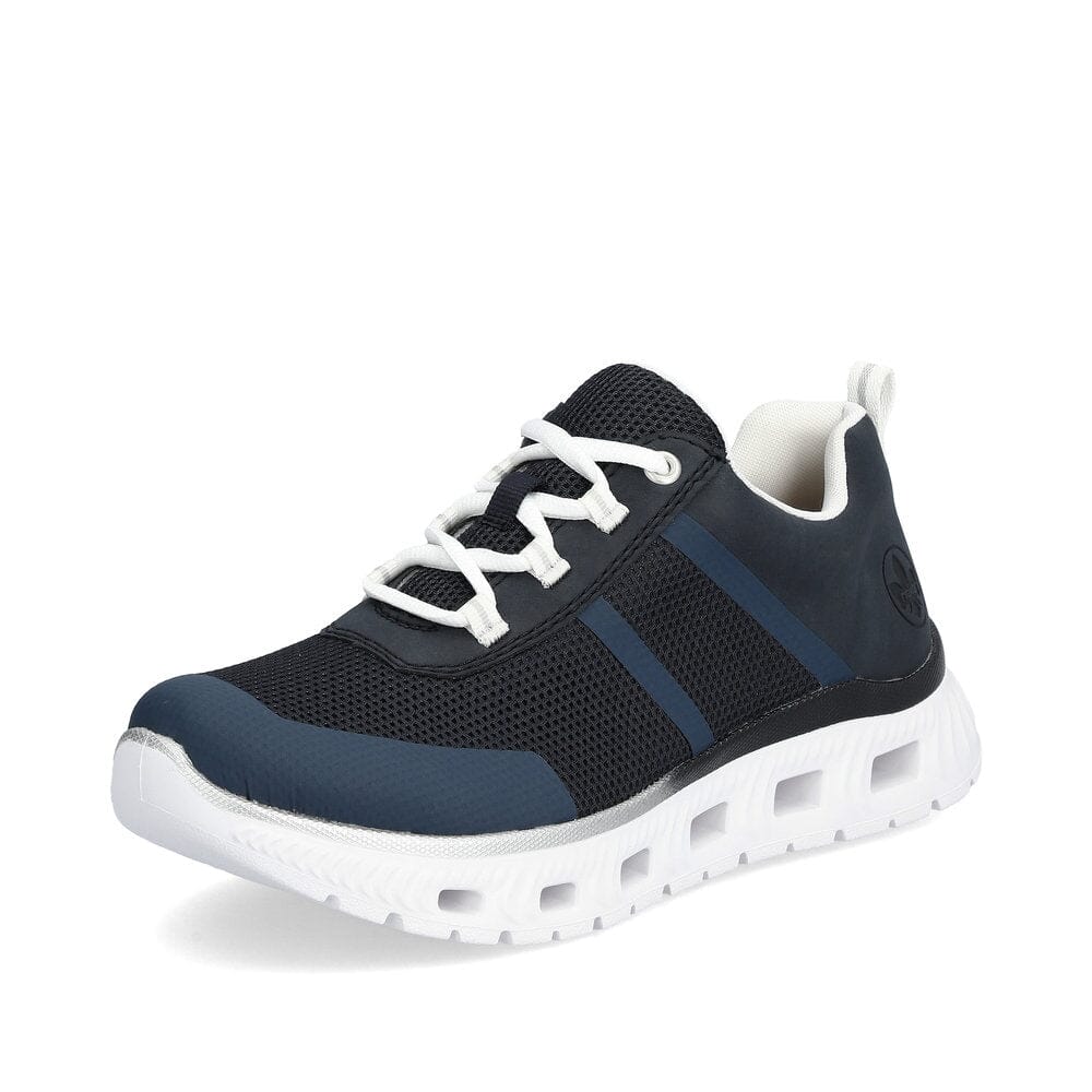 Lace-Up Sneaker with Sole Detail in Black Sneaker Rieker 