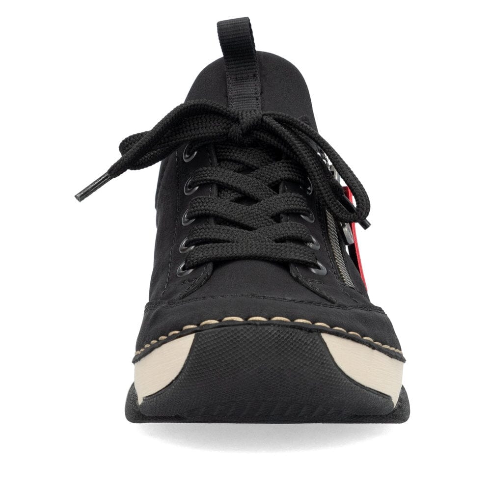 Lace-up Sneakers with Zipper in Black Footwear Rieker 