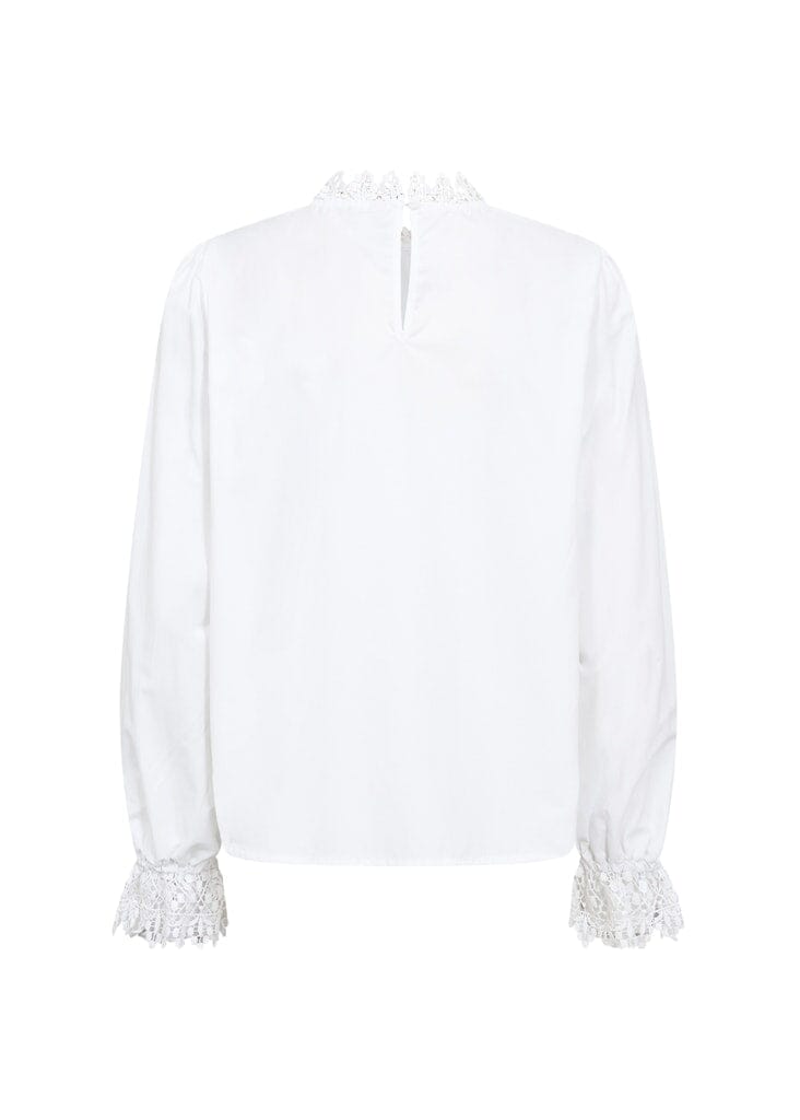 Netti Long Sleeve Blouse in White Blouse Soyaconcept 