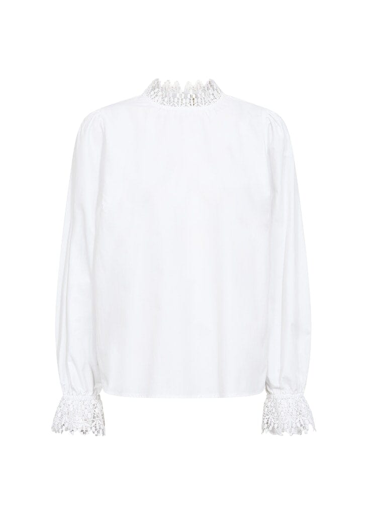 Netti Long Sleeve Blouse in White Blouse Soyaconcept 